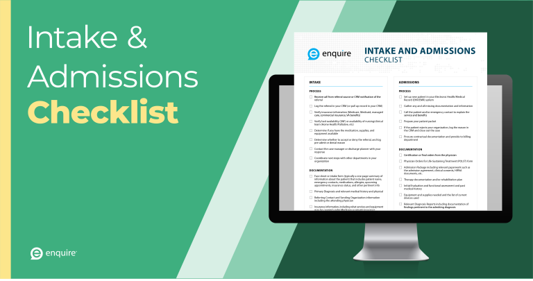 Intake & Admissions Checklist