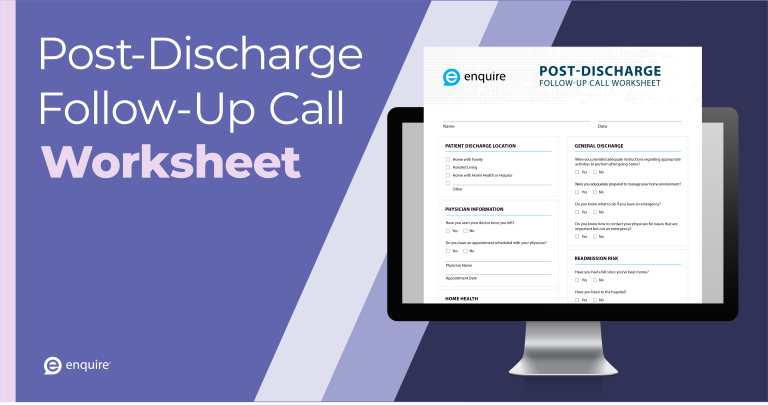 Post-Discharge Follow-Up Worksheet