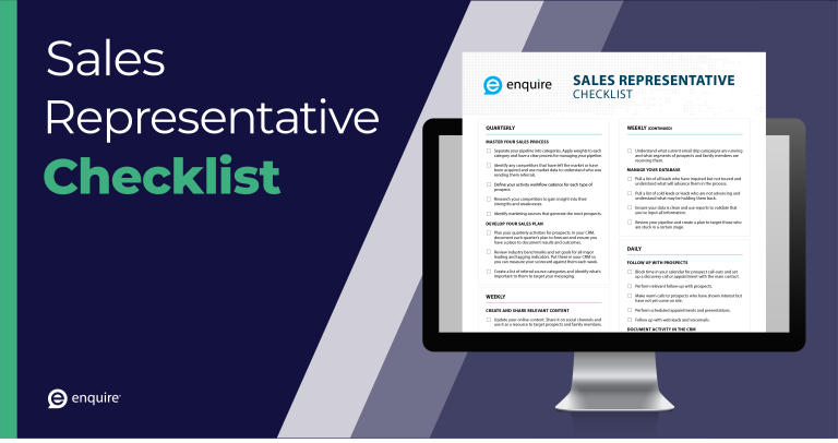 Sales Representative Checklist